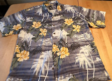 TOMMY BAHAMA SHIRT MENS SZ XL SILK BUTTON UP HAWAIIAN FLORAL PLUMERIA