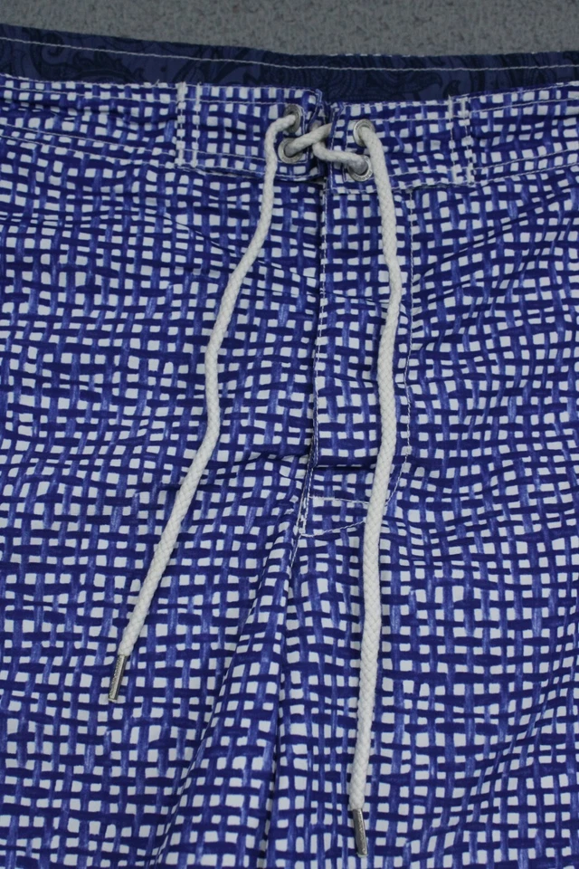 Bañador negro marrón 1826 para hombre medio azul a cuadros pantalones cortos traje de baño Foto 3 de 4