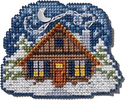 Mill Hill 2024 Winter Holiday Beaded Cross Stitch Kit ~ Cozy Cabin