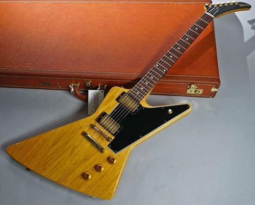 Gibson Custom Shop 1958 Korina Explorer Reissue Black Pickguard Electric Guitar
