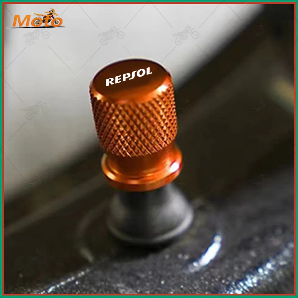 Cubierta de tapa de válvula de neumático de rueda CNC para motocicleta para HONDA REPSOL CBR 250R 600RR 1000RR Foto 2 de 2