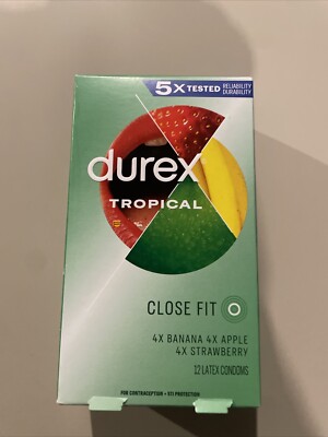 Durex Tropical Flavored Premium Male Condom - 30277 (12 Count)