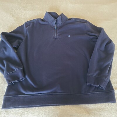 Izod Advantage Performance Stretch 2XL Navy Blue Quarter Zip Pullover  Fleece
