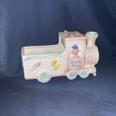 Vintage NAPCO sleepytime express ceramic train engine nursery planter