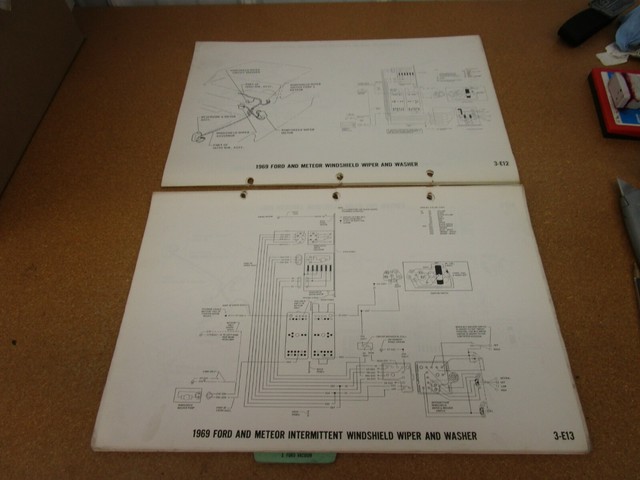 1969 Ford Galaxie LTD wiring diagram SHEET schematics service manual