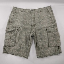 Levi  s Green Camouflage Cargo Baggy Loose Shorts Mens Size 38