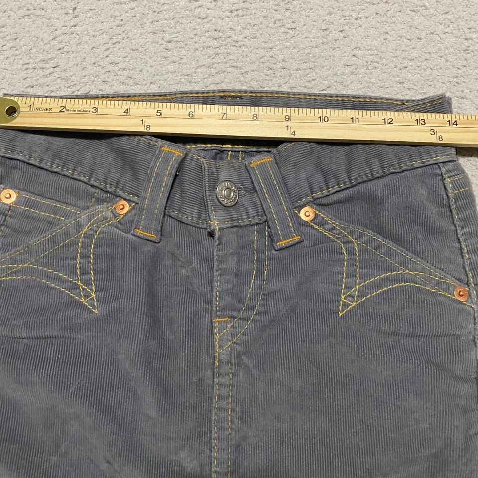 Levi's Mujer XS Falda Gris Pana Western Tipo 1 Lápiz Recto Foto 3 de 4