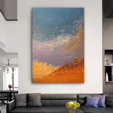 Home Aesthetics Decor Drawing Handmade Canvas Oil Painting Abstract Landscap