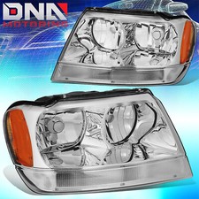 For Jeep Grand Cherokee 99-04 Wj Laredo Limited Chromeamber Headlights 4x4 For Jeep Grand Cherokee 99-04 Wj Laredo Limited Chromeamber Headlights 4x4