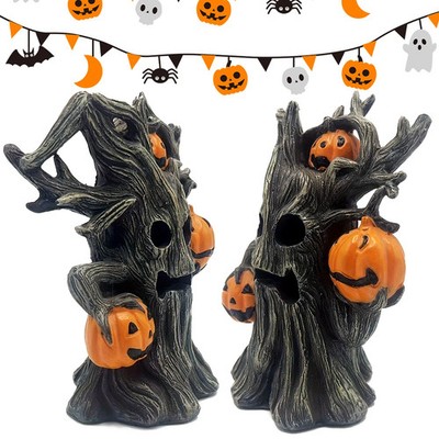 Halloween Kürbisbaum Spuk Monster Figur Vintage Resin Halloween Dekoration