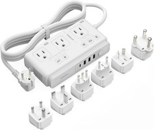 220V to 110V Voltage Converter for Travel 2000W, 3 AC Outlet with 4 USB Ports 1