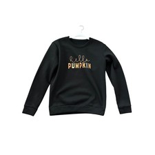 SHEIN Black Hello Pumpkin Sweatshirt Pullover Long Sleeve Women's Size M