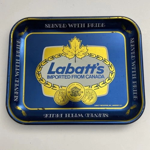 RARE Vintage Labatt’s Labatt Importers Inc. Metal Beer Advertisement Sign Tray C