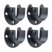 1-Inch Dia Shower Closet Rod Set Holder Flange Socket Bracket Supports,Stainl...