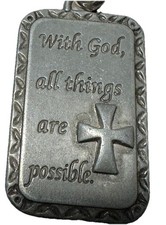 Vintage God Religion Religious Faith Christian Church Metal Keychain Key Ring