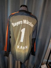 Authentic Adidas Bayern München Fußball Trikot 2003 Torwart Top Kahn GK Trikot