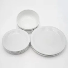 Pottery Barn Du Jour White Suppertime Dinner/Salad Plate, Cereal Bowl *SELECT*