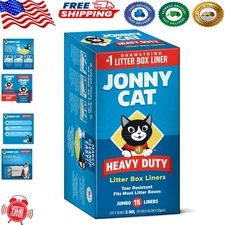 Tear-Resistant Jumbo Litter Box Liners - 15 Count for Effortless Cleanup