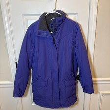 LANDS' END Women's Squall Waterproof Insulated Parka Jacket Coat Purple Size M