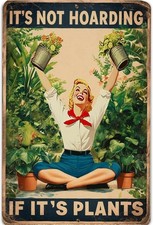 It's Not Hoarding lf lt's Plants Garden Signs-Funny Garden Signs for Outside,Gar