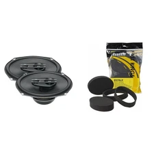 Hertz Cento Series CX690 6x9" Three-Way Coaxial Speakers with RKFR69 Roadkill...