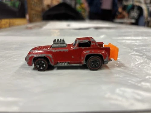 Vintage Redline Hot Wheels 1970 Red Short Order Truck Mattel Toy Bed Opens
