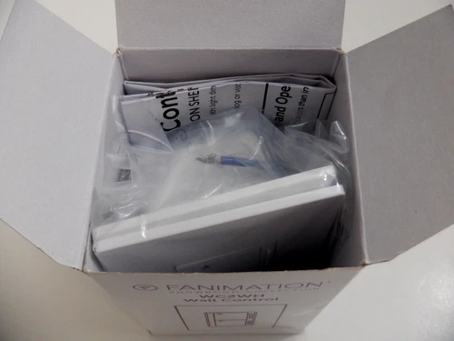 Fanimation WC2 White 3 Speed Fan & Light Wall Control - Picture 3 of 8