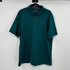 Under Armour Men's Loose Fit Polo Shirt Teal Green Golf Athletic XL