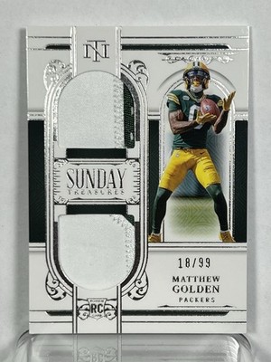 2025 National Treasures Matthew Golden Sunday Treasure #ST-MGN Dual Patch /99 RC