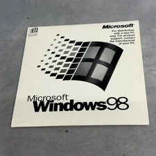 Vintage Microsoft Windows 98 OEM CD with Sleeve 1998 P/N X03-36068 For New PC