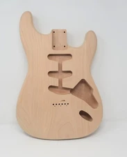Custom Guitar Body, S-Style, Unfinished, Alder, Fits Strat® Stratocaster® Neck