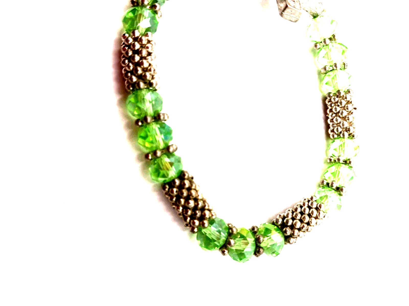 Faceted   Multi Colored 8"Beaded  Rhinestone Cros… - image 6