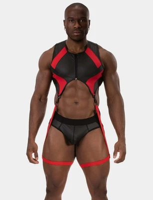 barcode Berlin - Vest ODEN schwarz-rot S M L XL gay 92567/103 BRANDNEU - Bild 1 von 4