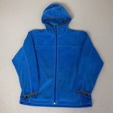 Columbia Youth 14/16 Blue Full Zip Hooded Fleece Jacket Coat Boys Girls