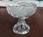 Vintage Mikasa clear crystal and frosted crystal candy dish 5.5" tall — photo 3