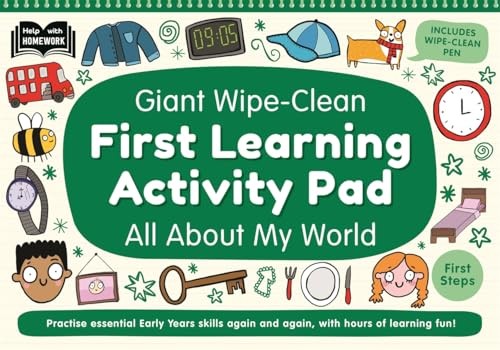 All About My World: Giant Wipe-Clean First Learning Activity Pad: Practise essential early years skills | Reusable home-learning activities | Wipe-clean pen included - Image 4