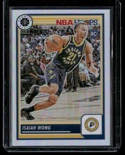 2023-24 Hoops Premium Stock #139 Isaiah Wong Silver Prizm