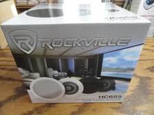 Pair Rockville HC655 6.5" 500 Watt In-Ceiling Home Theater Speakers 8 Ohm WHITE