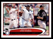 2012 Topps #212 Active AL Wins Leaders