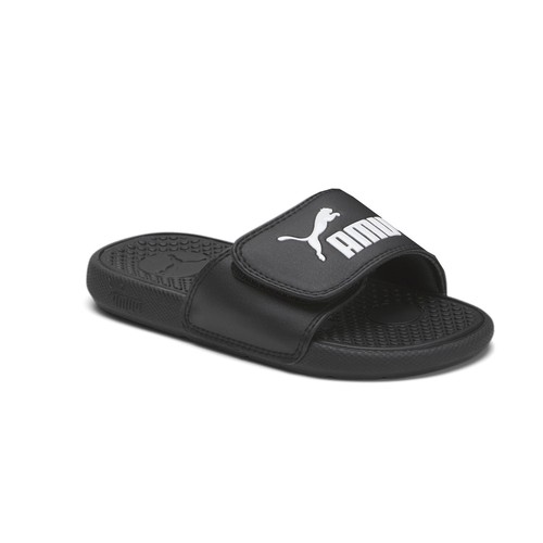 Puma Cool Cat V Slide Youth Boys Black Casual Sandals 37103101 - Picture 2 of 6