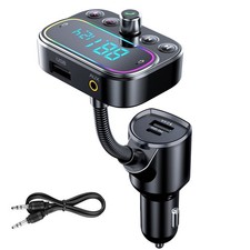 جديد بلوتوث 5.0 سيارة لاسلكي FM Transmitter محول USB PD شاحن Hands-Free
