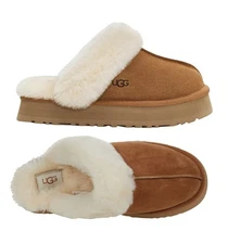 NEW 100% Authentic UGG Disquette 1122550 Chestnut Women Shoes Slippers Sandals%G
