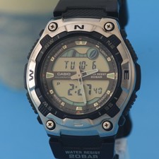 CASIO AQW-100 Tide Graph Moon Phase Watch Used