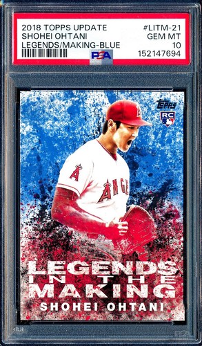 Shohei Ohtani 2018 Topps Update #LITM-21 Legends in the Making Blue RC PSA 10