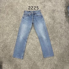 Vintage Levi 501 Jeans Actual 26x26.5 Light Wash Blue Made In Turkey
