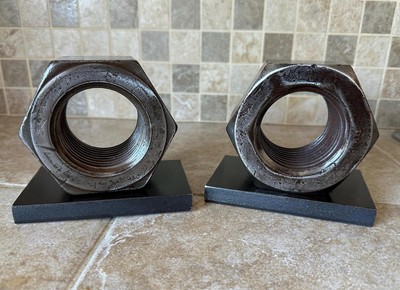  Spring Special: Heavy Gear Nut Bookend   Heavy Metal Door Stop or Paperweight 