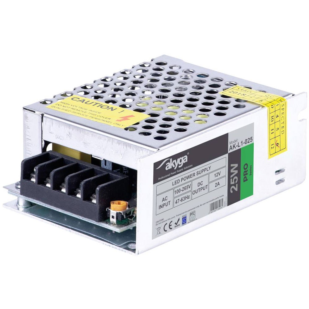 Akyga Industrial PSU 14VDC 2A 25W for LED Automation Systems