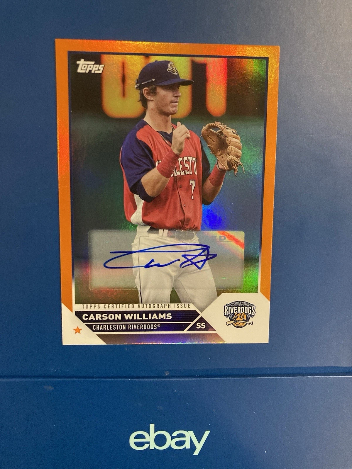 Carson Williams 2023 Topps Pro Debut Orange Foil Auto /25