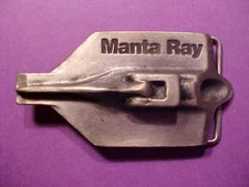 Snazzy Chic Manta Ray Foresight Products Solid Pewter Belt Buckle Men's M469