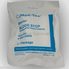 4 Pack Blood Stopper Trauma Dressing Sterile Extra Absorbent First Aid Kit